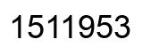 Number 1511953 black image