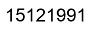 Número 15121991 imagen negro