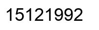 Número 15121992 imagen negro