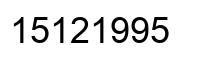 Número 15121995 imagen negro