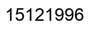 Número 15121996 imagen negro