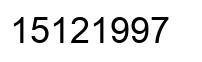 Número 15121997 imagen negro
