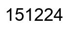 Number 151224 black image