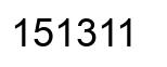 Número 151311 imagen negro
