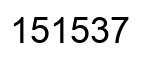 Number 151537 black image