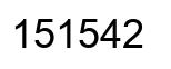 Number 151542 black image