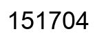 Number 151704 black image
