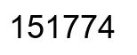 Number 151774 black image