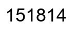 Número 151814 imagen negro