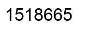 Number 1518665 black image