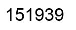 Number 151939 black image