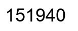Number 151940 black image