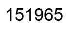 Number 151965 black image
