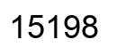 Number 15198 black image
