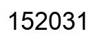 Número 152031 imagen negro