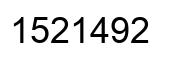 Number 1521492 black image
