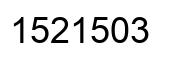Number 1521503 black image