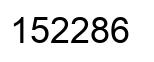 Number 152286 black image