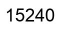 Number 15240 black image