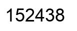 Number 152438 black image