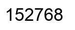 Number 152768 black image