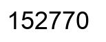 Number 152770 black image