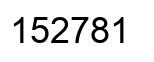 Number 152781 black image
