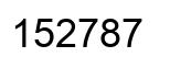 Number 152787 black image
