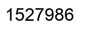 Number 1527986 black image