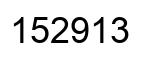 Number 152913 black image