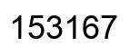 Number 153167 black image