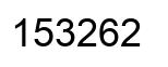 Number 153262 black image