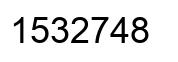 Number 1532748 black image