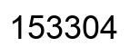 Number 153304 black image