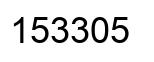 Number 153305 black image
