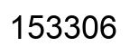 Number 153306 black image