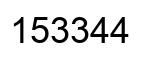 Número 153344 imagen negro