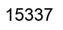 Number 15337 black image