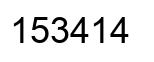 Number 153414 black image
