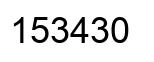 Number 153430 black image