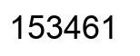 Number 153461 black image