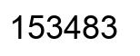 Number 153483 black image
