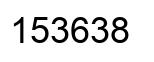 Número 153638 imagen negro