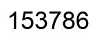 Number 153786 black image