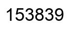 Number 153839 black image