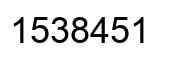 Number 1538451 black image