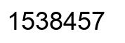 Number 1538457 black image