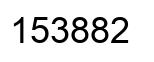 Number 153882 black image