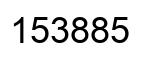 Number 153885 black image