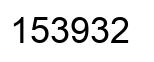 Number 153932 black image